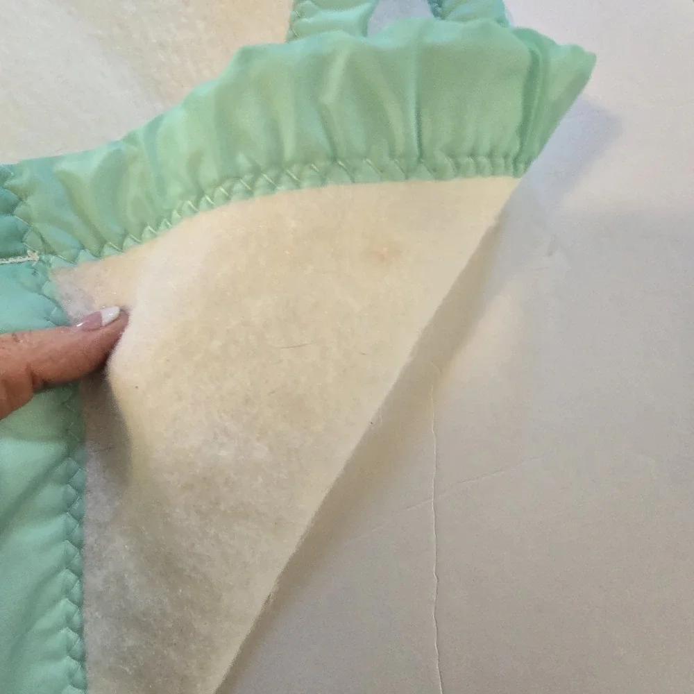 Vintage Riegel Teddy‎ Beddy Bear Baby Blanket Satin Trim 36